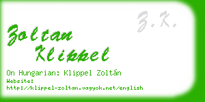 zoltan klippel business card